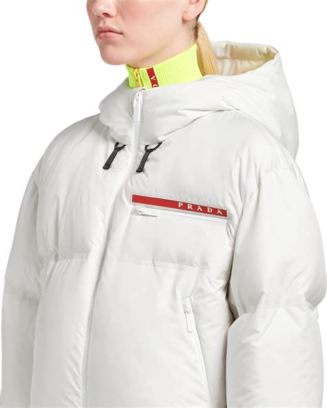 prada puffer 2021|White Technical Nylon puffer jacket .